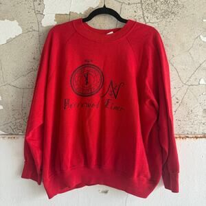 Vintage Sweatshirt On Borrowed Time Graphic Print 90s Boxy Crewneck Streetwear